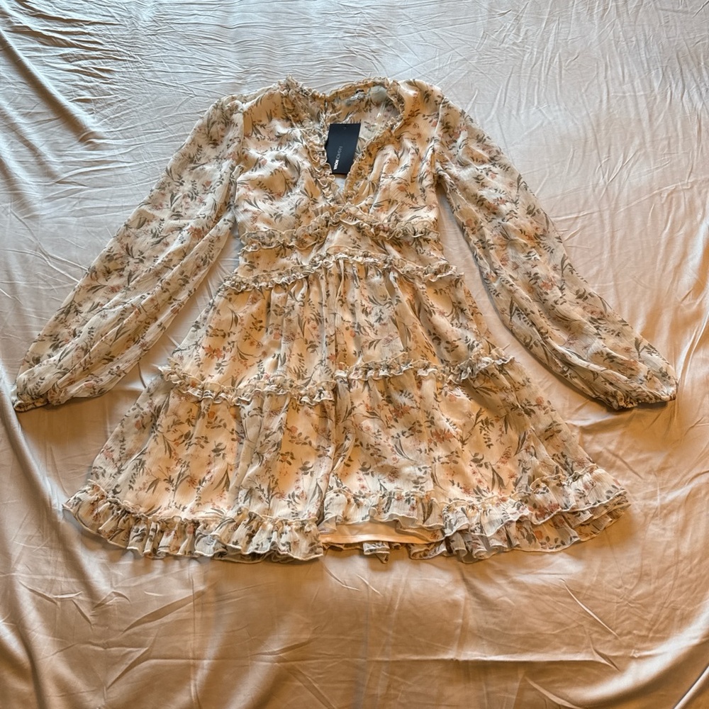 Fashion Nova Floral Ruffle Mini Dress